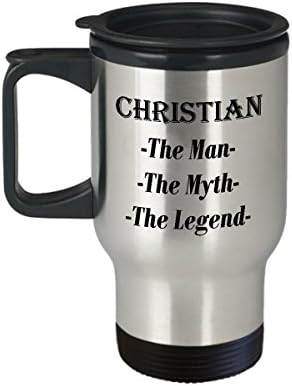 Christian - Čovjek mit, Legenda Strašan poklon za kavu - 14oz putna krigla