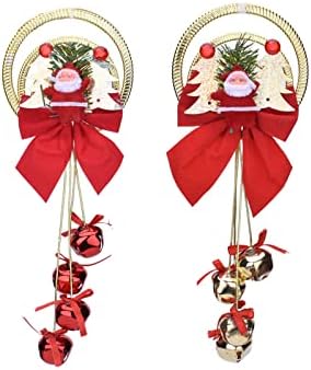 Božićni jingle viseći ukras - Božićni privjesak sa lukom-čvorom Santa Claus Božićne stablo elementi za božićne vrata Windows ukrasi