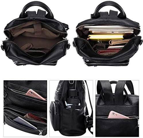 HFSD Ležerne prilike za žene originalni kožni ruksak Vintage antitheft 12 inčni džepovi za laptop, rucksack casual business putnički