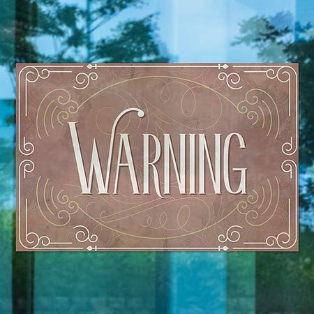 CGsignLab | Upozorenje -Victorian Card prozor Cling | 36 x24