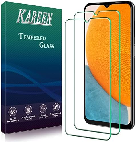 KAREEN [2-Pack] za Samsung Galaxy A23 5G kaljeno staklo Zaštita ekrana, protiv ogrebotina, bez mjehurića, futrola, 9h tvrdoća, jednostavna