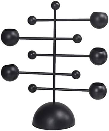 Jgqgb srebrni crni geometrijski metal rotirajuća zadrška za svijeće Model Soba u zatvorenom stolu Vrhunski dizajnerski ukras