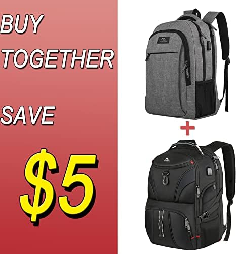 Matein 17 inčni ruksak za laptop, TSA veliki ruksak za putovanja i poslovanje s USB punjačkim lukom, ruksakom za muškarce, veliki