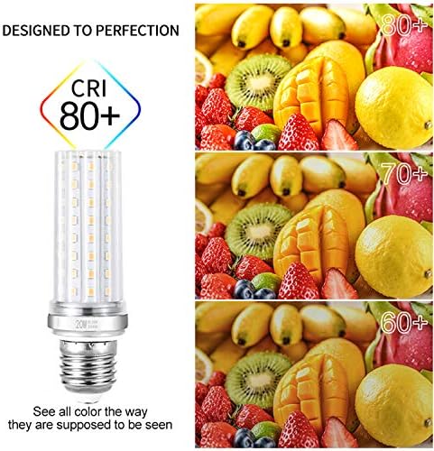 Hzsane E26 LED sijalice sa svijećama,20w Led sijalice sa Kandelabrom ekvivalentne 150 W, 1800lm, toplo bijele 3000k LED sijalice sa