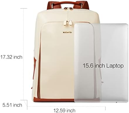 Bostanten Womens kožni novčanik RFID blokiranje velikih kapaciteta i koža 15,6 inčni backpad bakpak za laptop