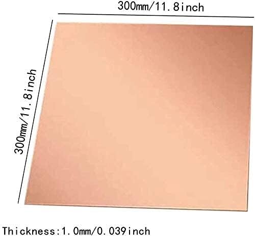 YUESFZ bakarni lim ljubičasta bakrena ploča 6 različitih veličina za, zanate, uradi sam, ručno izrađeni materijal Mesingana ploča