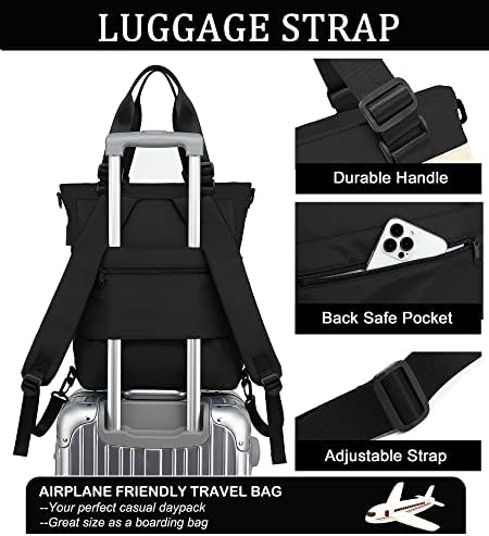 COMELY ruksak Tote za žene Casual laptop Daypack Crossbody torba 4-u-1 putna torba za pelene torba za učiteljicu medicinske sestre