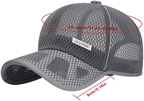 Mrežni crni kape za muškarce bejzbol kape crne kape za muškarce Unisex Classic nisko profil Vanjski mekani nestrukciju