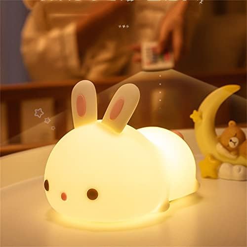 Noćna svjetla silikonske dimabilne USB punjive lampe za djecu Pokloni za bebe Crtić slatka životinja zeka noćna lampa