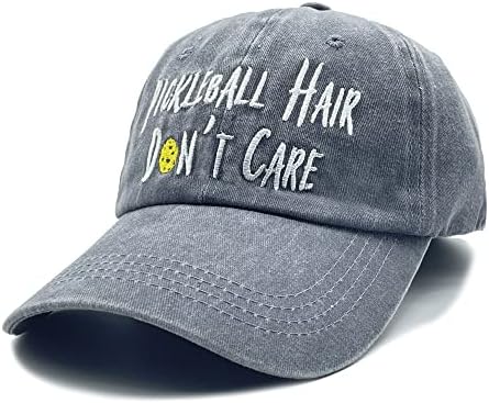 Nvjui JUFOPL Pickleball pokloni za muškarce žene, vezeni šešir sa kiselim kuglicama