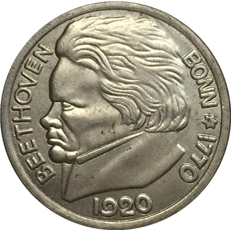 1920. njemački novčić nikl napravio antikni kovanica kovanica kolekcija puhala