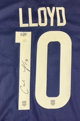 Carli Lloyd autografirala u SAD-u ženski olimpijski potpisan Blue Nike Soccer Jersey JSA - AUTOGREM Fudbalski dresovi