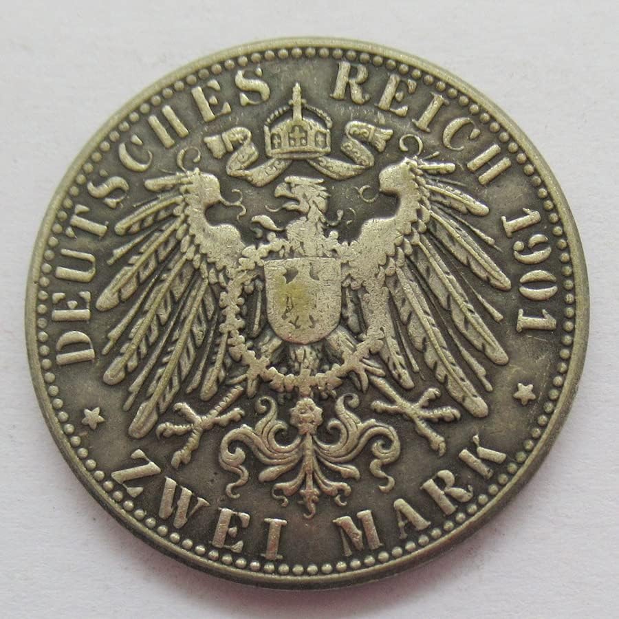 Njemački 2 marka 1901 Kommorativni kovanica bakrenog kovanica