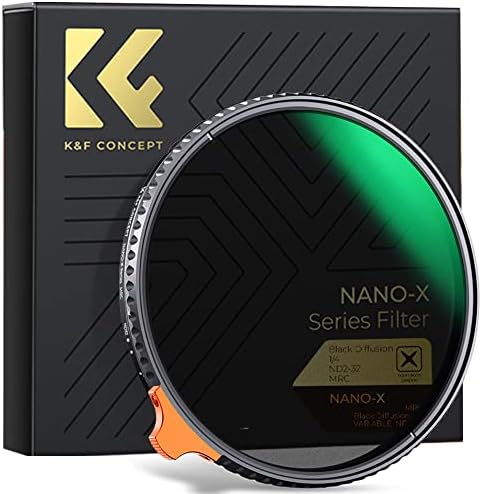 K & amp;F koncept 82mm Crna difuzija 1/4 efekat & varijabilni ND2-ND32 ND Filter 2-u-1 za objektive kamere sa 28 višeslojnih premaza