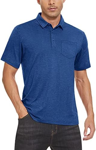 Magcomsen muška polo majica sa džepom kratkih rukava s kratkim rukavima Brze suhe casual golf majice