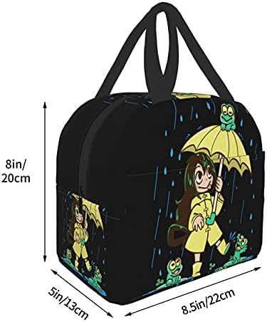Academia Hero moj lik Love Anime najbolja torba za ručak za žabu, prenosiva torba za ručak, nepropusna meka torba za dječake i djevojčice,