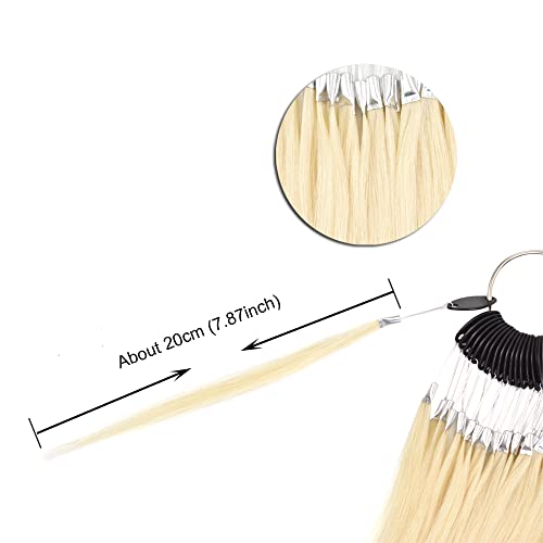 30 pramenova/set uzoraka ljudske kose testiranje prstenova boja za ekstenzije ljudske kose i salonskih frizerskih kosa umirući