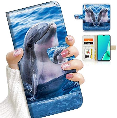 za iPhone XR, dizajniran poklopac futrole za telefon sa preklopnim novčanikom, A23037 Cute Dolphin 23037