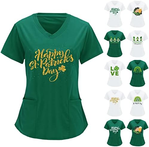 St. Patrick Dan vrhova za žene štampane Funny Crew vrat Plus Veličina odmor Irski T-Shirt