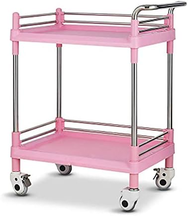 Hjrd kolica,ručni kamioni za čuvanje kuhinje, mobilna kolica za kozmetički Salon sa ručkom, Abs Pink Hair Styling Rolling trolejbus