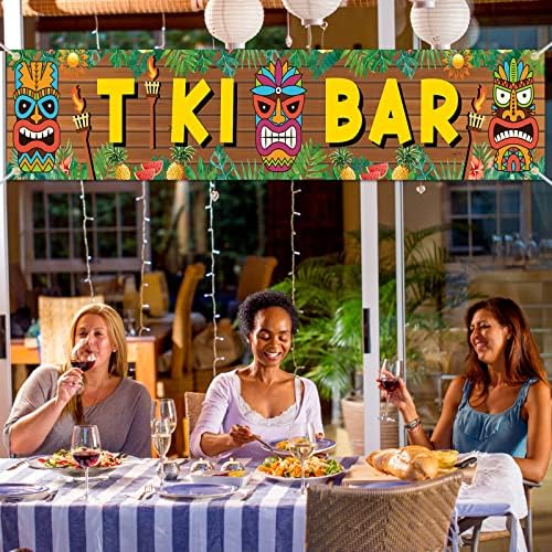 Tiki Bar Banner Hawaiian Luau Party Decoortions Backdrop - Tropska luka za zabavu za karnevalske zabave Dekor Ljeto Aloha Party Decoortions