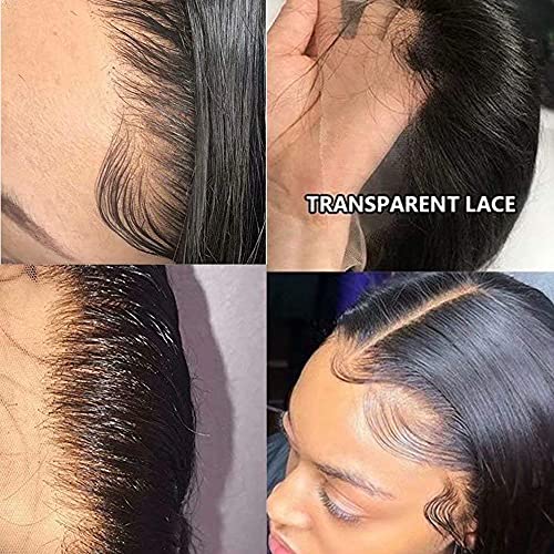 Oulaer kosa svilenkasta ravna kratka Bob perika od ljudske kose za crne žene 13x4 prozirna HD čipka frontalna perika prirodna linija