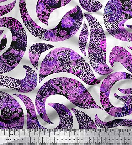 Soimoi pamučna dres tkanina cvjetni & amp; Leopard životinjska koža dekor tkanina štampano Dvorište 58 inča široko