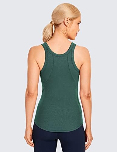 CRZ joga Ribbed tenkovi za žene Osnovni Cami Caxight casual majica bez rukava Workout Yoga Top Slim Fit Racerback