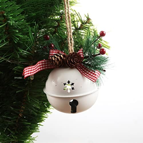 Perla vijenac Božić božićno drvo ukrasi 80mm Veliko Bijelo zvono Božićno zvono privjesak staklo Hummingbird Ornament