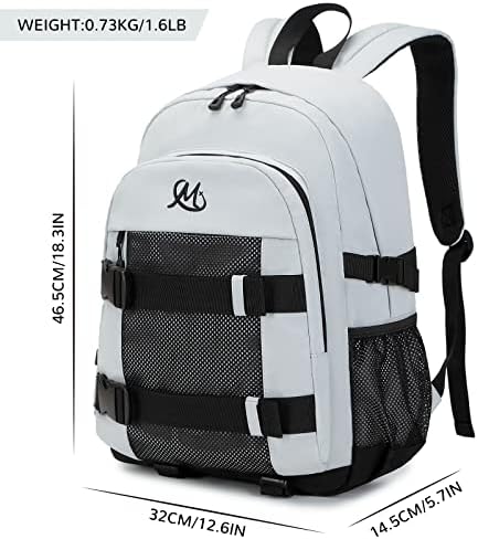 migreen casual pasfack ruksak za školski rad i putovanja, lagana školska torbica za teen djevojke dječake za žene muškarci sive