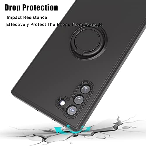 Note 10 Case, Galaxy Note 10 Case, AYMECL 360 ° Držač zvona Slim silikon mekani gumeni hibridni tvrdi zaštita odbojnog odbojnika bez