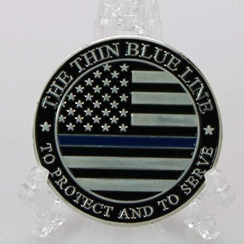 Američki policajac kovanica tanka plave linije živi važni policijski američki štit komemorativni kovanica umjetničkih poklona suvenir
