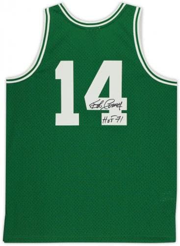 Bob Cousy Boston Celtics Autographing Mitchell & Ness Green Swingman Jersey sa Hof 71 natpisom - autogramirani NBA dresovi