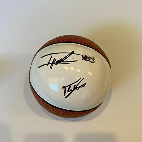 Frank Ntilikina i Isaiah Hartenstein potpisao je Spalding NBA mini košarka - autogramirane košarkama
