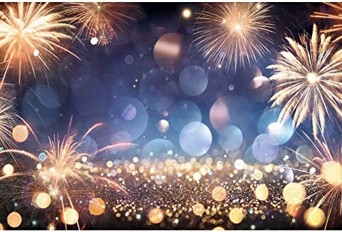 Yeele 10x8ft Sretna Nova godina fotografija pozadine pjenušavi vatromet Sažetak Bokeh Halo zlatne tačke pozadina za 2023 Novogodišnja