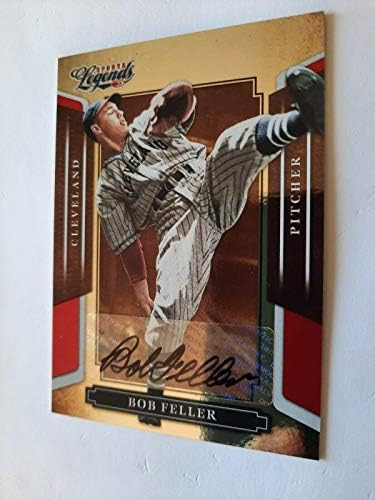 2008 Donruss Americana Sportske legende 65 Bob Feller Mirror Red Auto 098/100 + - bejzbol ploče sa autogramiranim karticama