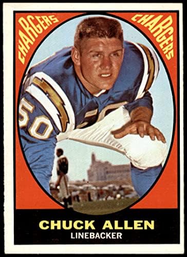 1967. topps # 129 Chuck Allen San Diego Chargers Ex Chargers Washington