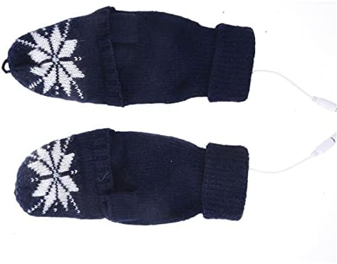 KAGAYD zimske rukavice bez prstiju za žene USB rukavice hladne zimske grijane rukavice ženske pletene Priključne rukavice za hladno