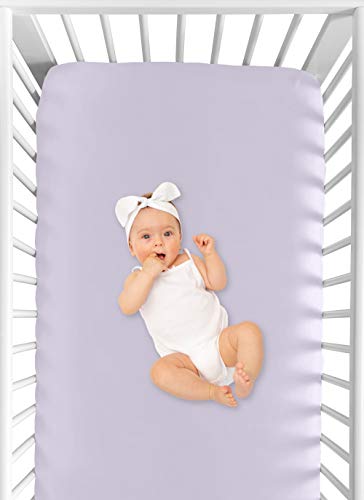 Sweet Jojo dizajn LAVENDER PURPLE BABY ili TODDLER Opremljeni krevetić za kolekciju akvarel cvjeta