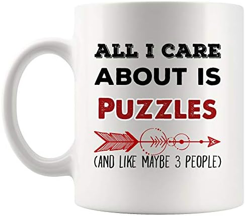 Sve što me briga su zagonetke zagonetke šolja za kafu čaj poklon | Dječji pokloni za djecu Jigsaw Logic igre rješavanje zagonetki