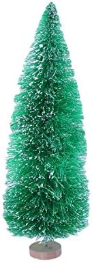 Prettyzoom Božićni ukras Drveni baza Mini LifeLike božićno stablo Umjetni borov jedno desktop ukras za poklon