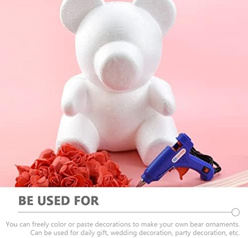 Abaodam Nativnost za obrt zanat 8pcs Valentines Dan medvjeda i srčanih pjena DIY Rose Bear Foam Heart Model Model Diy Cvjetni pjena