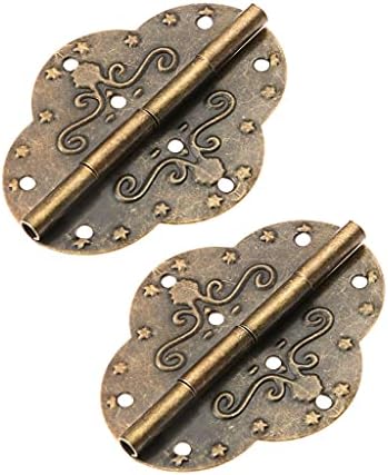 Czdyuf 2pcs 69x53mm Starinski brončani ormar za šarke za nakit Drvena kutija ladica za vrata ukrasna vintage gvozdeni zglob