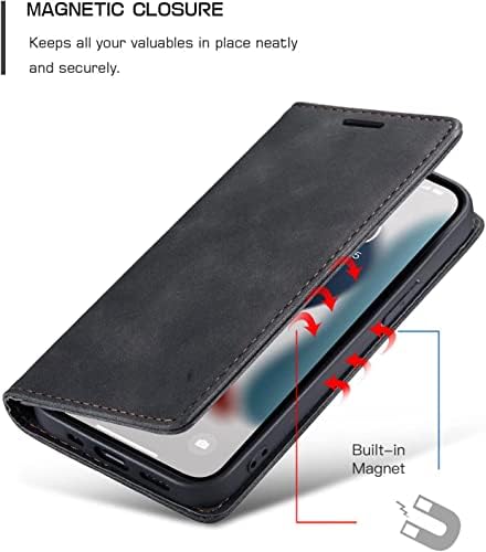 Bholsa torbica za novčanik za iPhone 14/14 Plus / 14 Pro/14 Pro Max, Premium PU kožna magnetna zatvarač Flip Folio futrola zaštitni