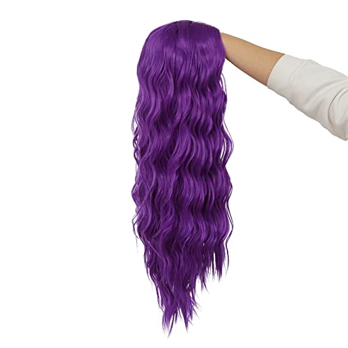Dai Cloud Purple perika za žene duga kovrčava perika Sintetička kosa perike za svakodnevni Cosplay kostim(ljubičasta)