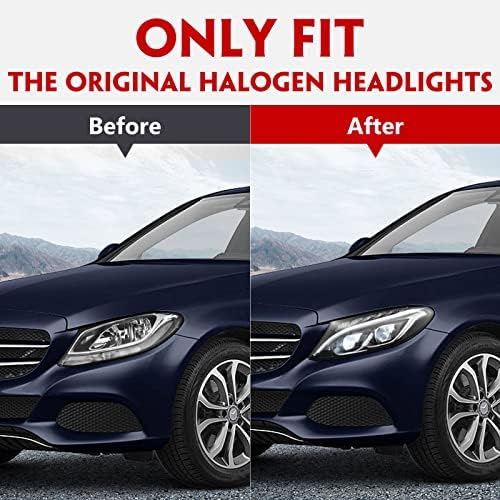 Huray sklop farova [samo za halogeni tip] za Mercedes-Benz W2014-2018 C205 C200 C250 C300 C350 C63 AMG, LED glavna lampa DRL Upgrade