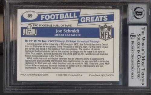 89 Joe Schmidt - 1989. Swell Greats Fudbalske karte BGS Auto 10 - AUTOGREME FOOTBALS