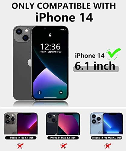 BANDKIT Premium kožna preklopna futrola za telefon, Folio poklopac Postolja za futrolu Apple iPhone 14 futrola 6,1 inča 2022 može