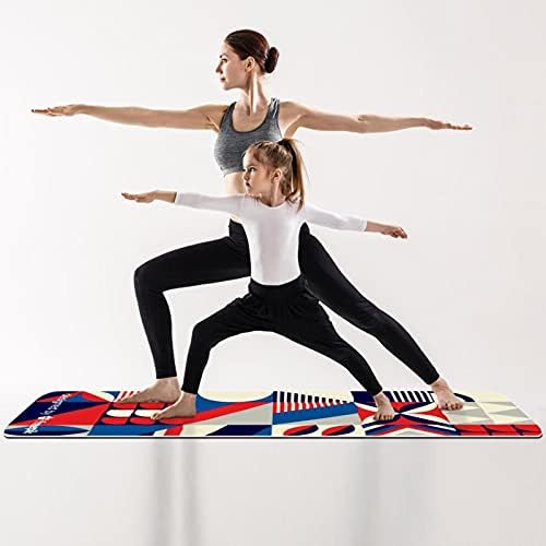 Šareni geometrijski oblik mozaik pozadina Eco Friendly yoga Mat 6mm dizajn Print non-Slip Vježba & fitnes Mat za žene i muškarce djevojke,