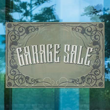 CGsignLab | Garažna prodaja -Victorian gotic prozor Cling | 36 x24